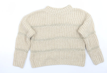Womens UK Size M NEXT Beige Pullover Jumper