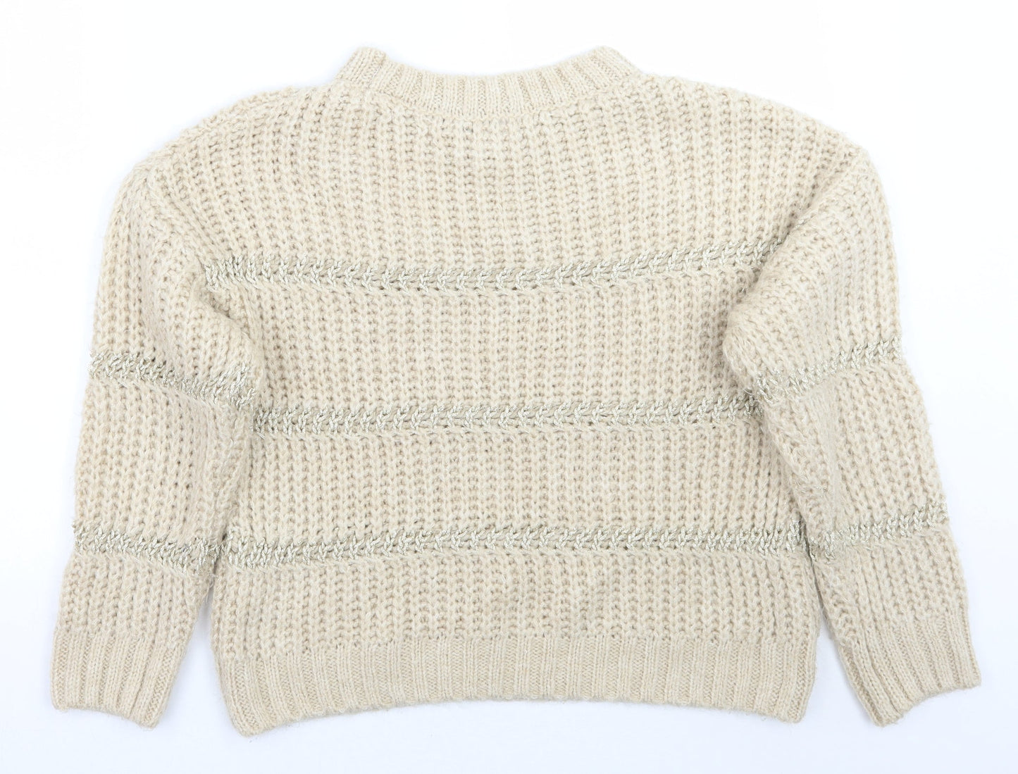 Womens UK Size M NEXT Beige Pullover Jumper