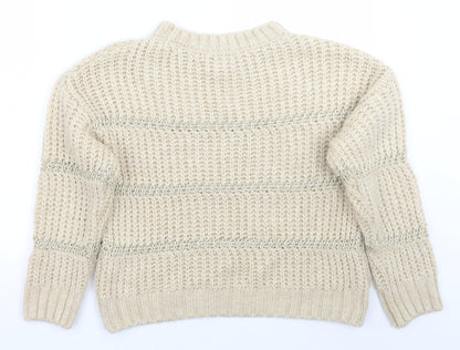 Womens UK Size M NEXT Beige Pullover Jumper