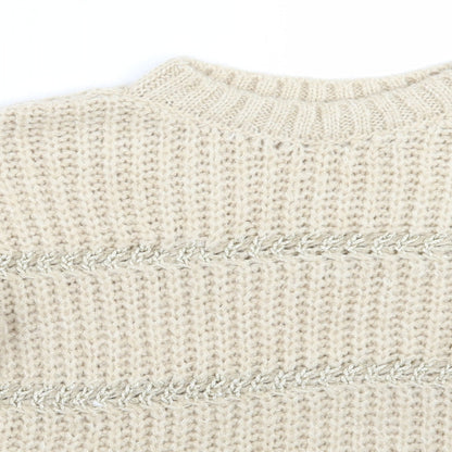 Womens UK Size M NEXT Beige Pullover Jumper