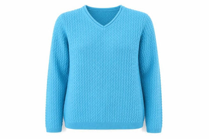 Womens UK Size M Isle Blue Pullover Jumper