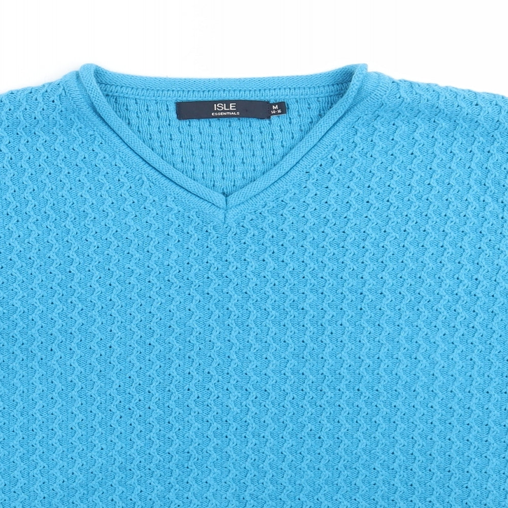 Womens UK Size M Isle Blue Pullover Jumper