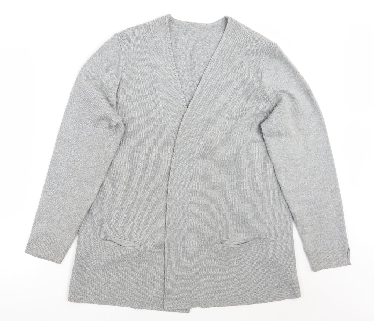 Womens UK Size 14 Preworn Grey Cardigan Jumper