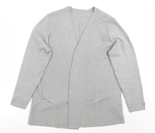 Womens UK Size 14 Preworn Grey Cardigan Jumper