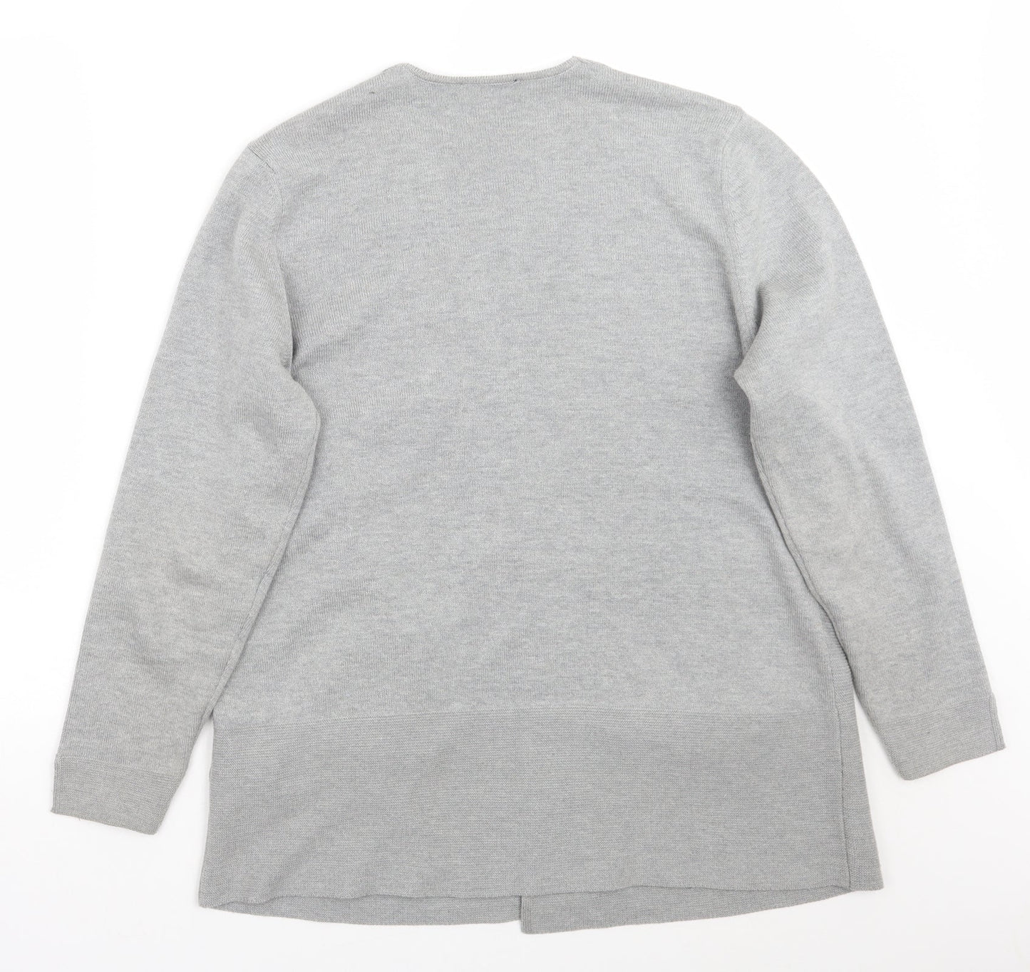 Womens UK Size 14 Preworn Grey Cardigan Jumper