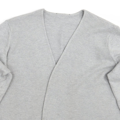 Womens UK Size 14 Preworn Grey Cardigan Jumper