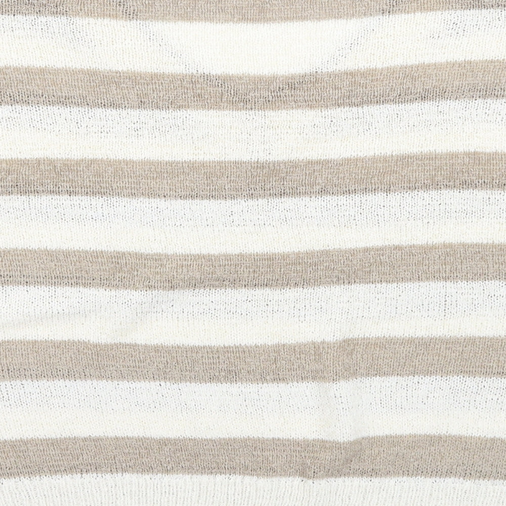 Primark Womens Ivory Striped  Pullover Jumper Size 14