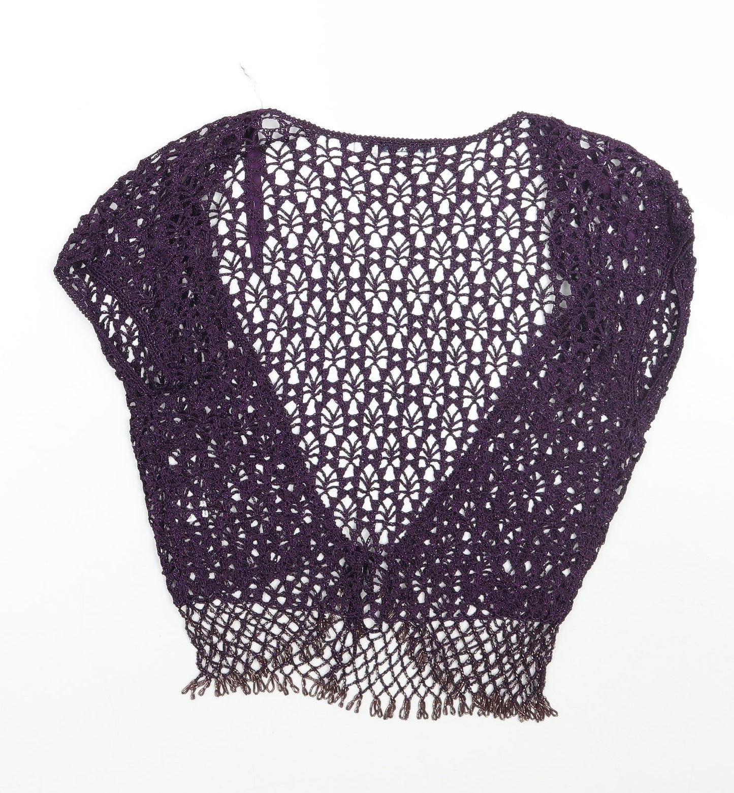 Womens UK Size M M&Co Purple Cardigan Jumper