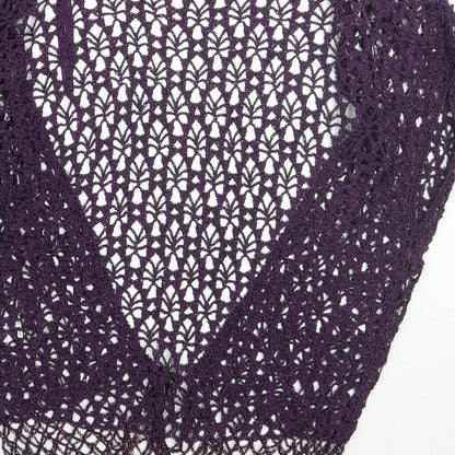 Womens UK Size M M&Co Purple Cardigan Jumper