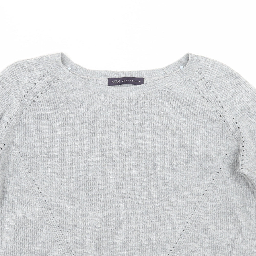 Womens UK Size 12 Marks and Spencer Grey Pullover Jumper
