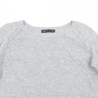 Womens UK Size 12 Marks and Spencer Grey Pullover Jumper