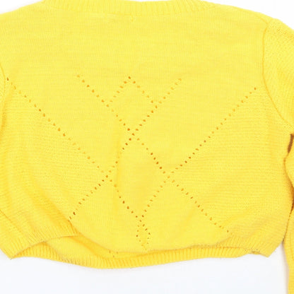 Whos who Womens Yellow   Pullover Jumper Size L