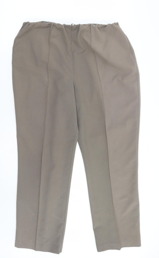 Womens UK Size 16 BM Regular Fit  Green Trousers