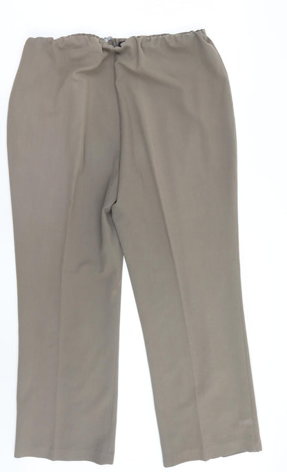 Womens UK Size 16 BM Regular Fit  Green Trousers