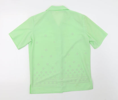 Womens UK Size 14 Preworn Green Basic Blouse
