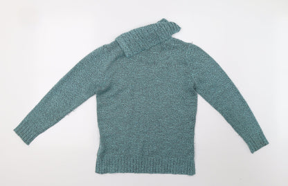 Bonmarché Womens Green Knit Pullover Sweatshirt Size S