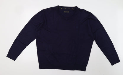 roadbent boothroyds Mens Blue  Knit Pullover Sweatshirt Size XL