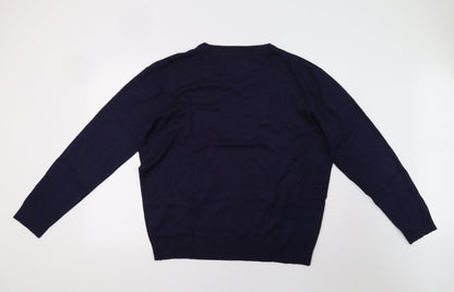 roadbent boothroyds Mens Blue  Knit Pullover Sweatshirt Size XL