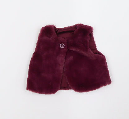 George Girls Purple   Basic Jacket Snowsuit Size 0-3 Months