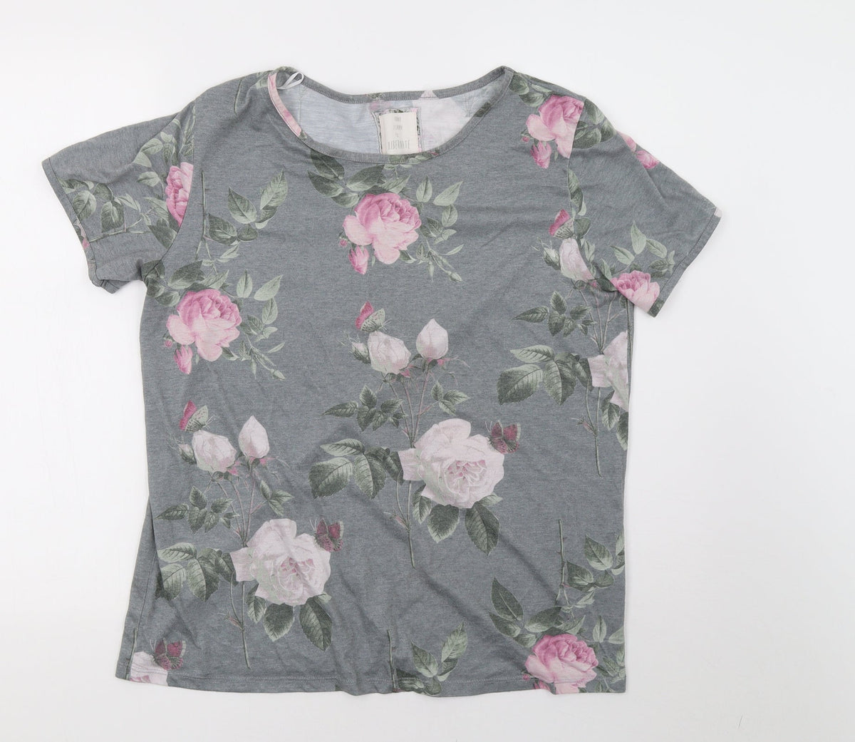 NEXT Womens Grey Floral   Pyjama Top Size M