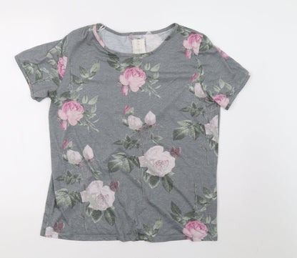 NEXT Womens Grey Floral   Pyjama Top Size M