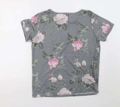 NEXT Womens Grey Floral   Pyjama Top Size M