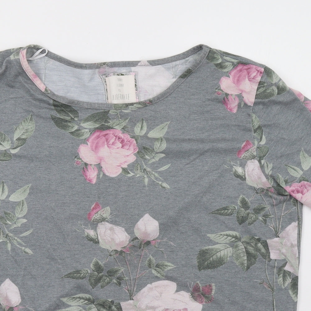NEXT Womens Grey Floral   Pyjama Top Size M