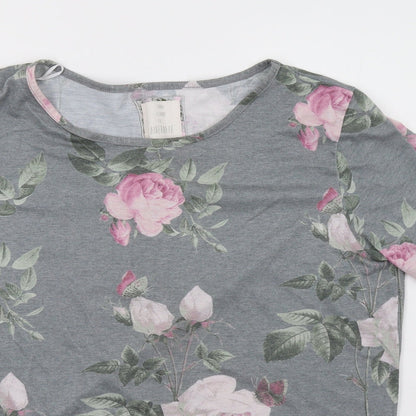 NEXT Womens Grey Floral   Pyjama Top Size M