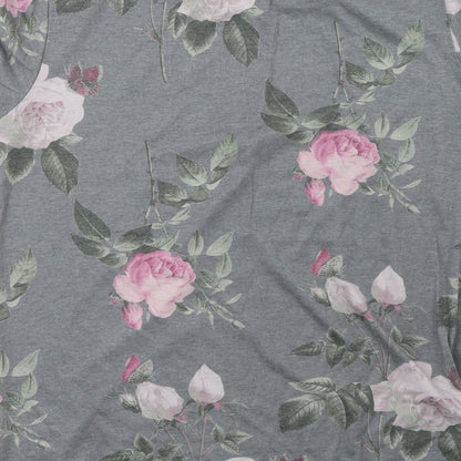 NEXT Womens Grey Floral   Pyjama Top Size M