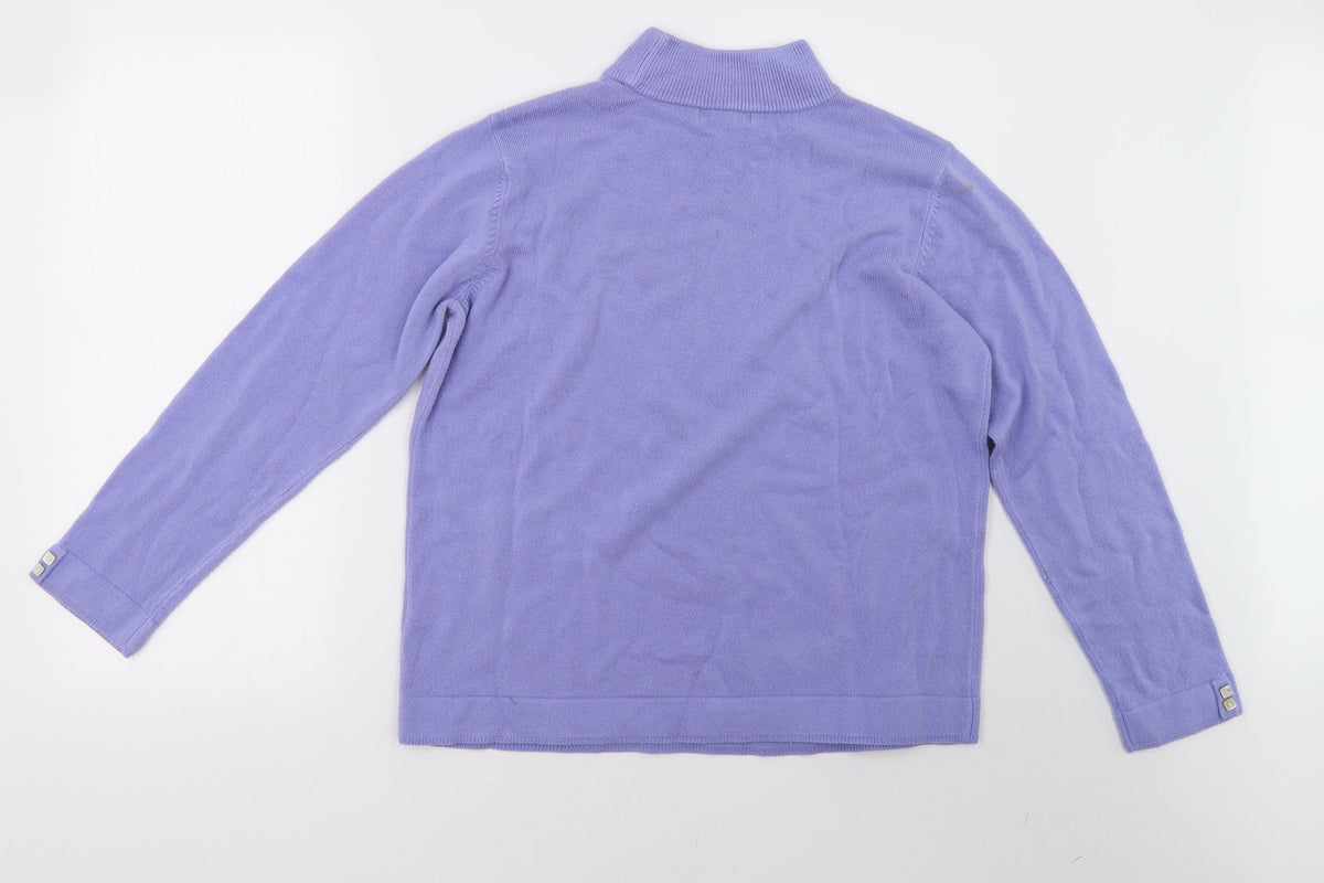 Bonmarché Womens Purple Pullover Sweatshirt Size M