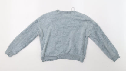 Topshop Womens Green   Pullover Sweatshirt Size 6