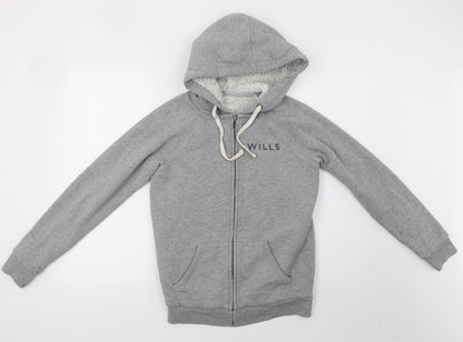 Womens UK Size 6 Jack Wills Grey Full Zip Hoodie