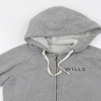 Womens UK Size 6 Jack Wills Grey Full Zip Hoodie