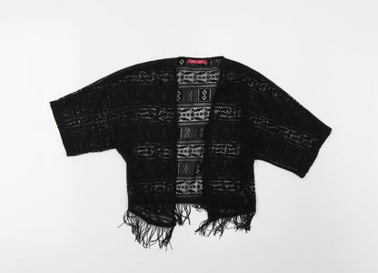 Primark Girls Black  Lace Cardigan Jumper Size 8 Years