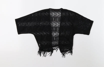 Primark Girls Black  Lace Cardigan Jumper Size 8 Years