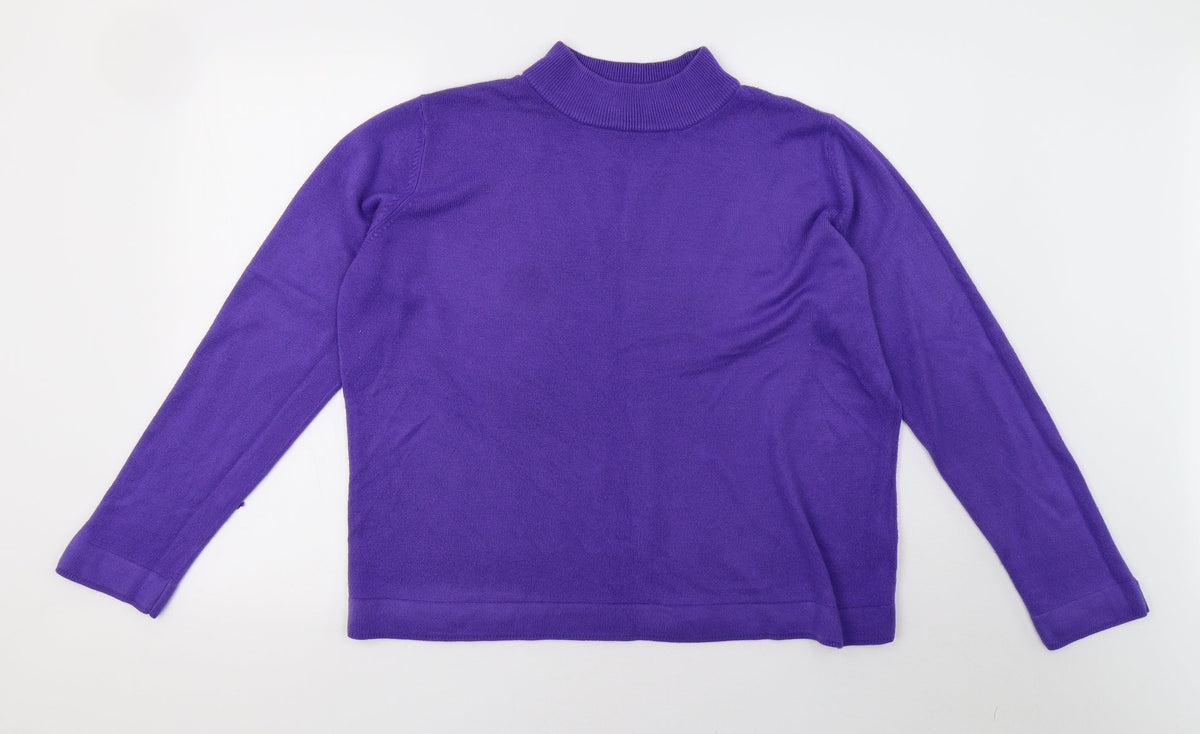 Bonmarché  Womens Purple  Knit Pullover Sweatshirt Size L