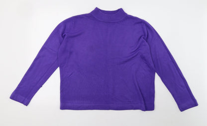 Bonmarché  Womens Purple  Knit Pullover Sweatshirt Size L