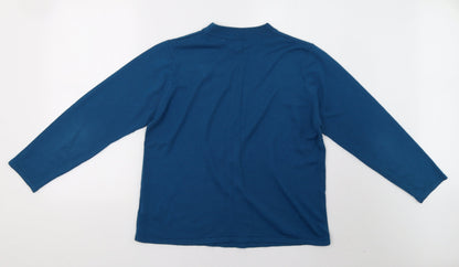 CASAMIA Womens Blue  Knit Pullover Sweatshirt Size L