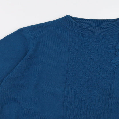 CASAMIA Womens Blue  Knit Pullover Sweatshirt Size L
