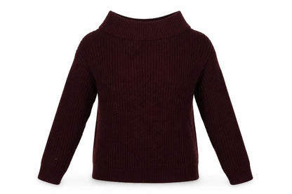 New Look Womens Red  Knit Pullover Sweatshirt Size S