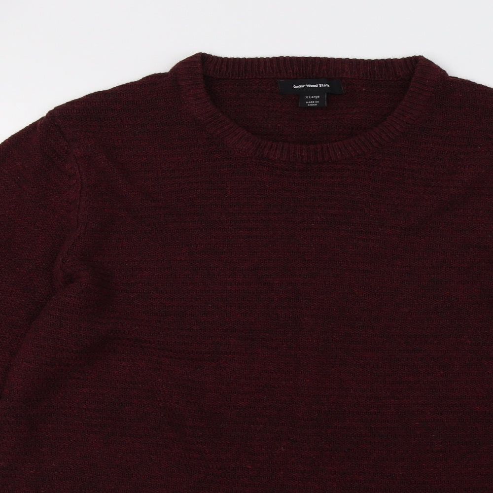 Mens UK Size XL Cedar Wood State Red Pullover Sweatshirt
