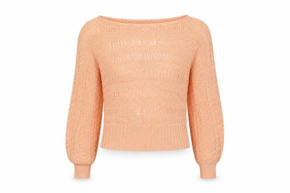 Select Womens Orange   Pullover Sweatshirt Size L