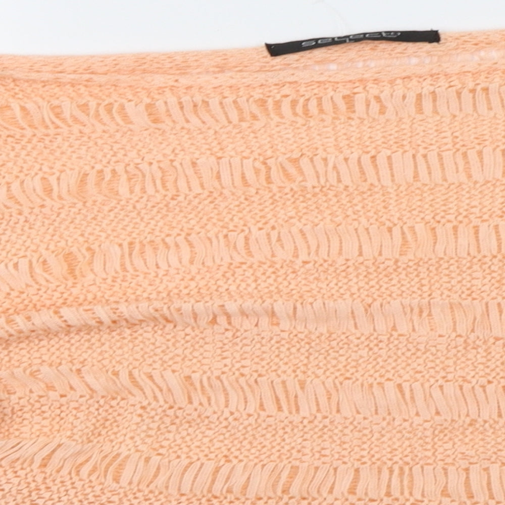 Select Womens Orange   Pullover Sweatshirt Size L