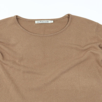 Womens UK Size L Cashmasoft Brown Pullover Jumper