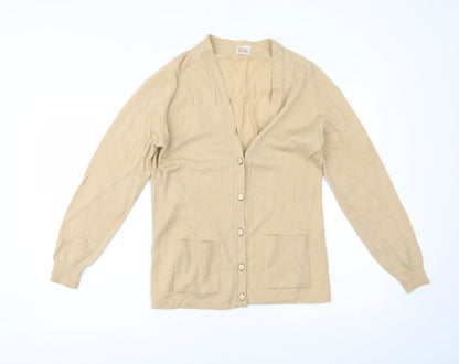 Womens UK Size 36 Preworn Beige Cardigan Jumper