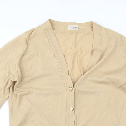 Womens UK Size 36 Preworn Beige Cardigan Jumper