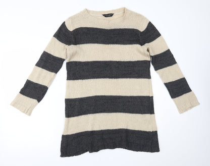 Womens UK Size 12 Dorothy Perkins Beige Pullover Jumper