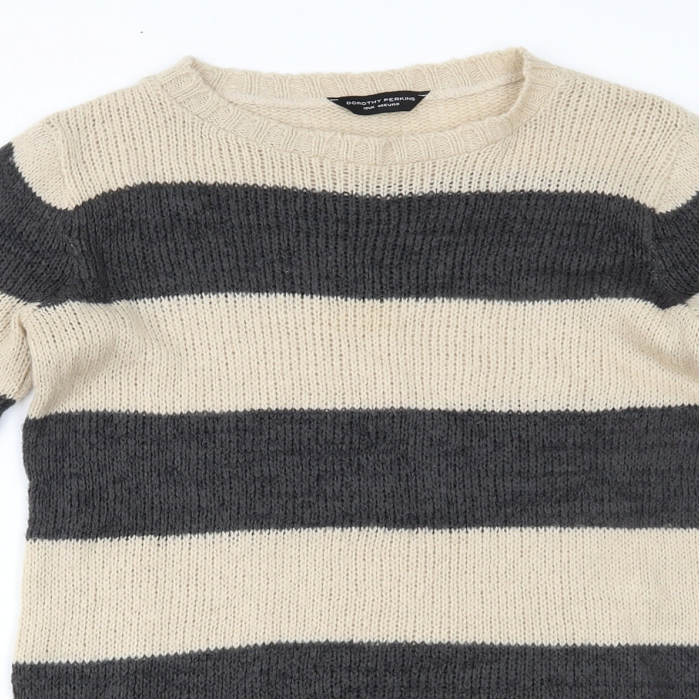 Womens UK Size 12 Dorothy Perkins Beige Pullover Jumper