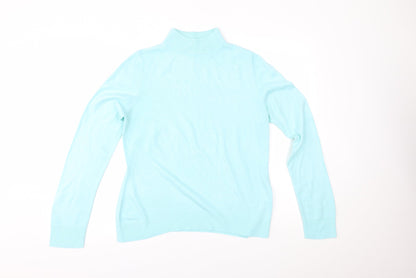 Womens UK Size 14 BHS Blue Basic Blouse