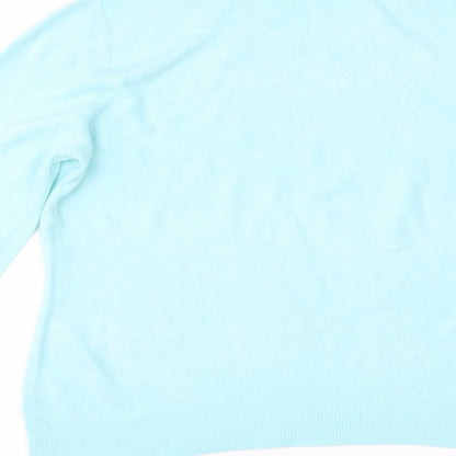 Womens UK Size 14 BHS Blue Basic Blouse